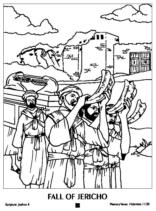 Coloring Page Fall Of Jericho - High Quality Coloring Pages