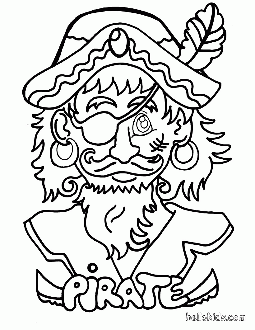 PIRATE coloring pages - Skull and crossbones