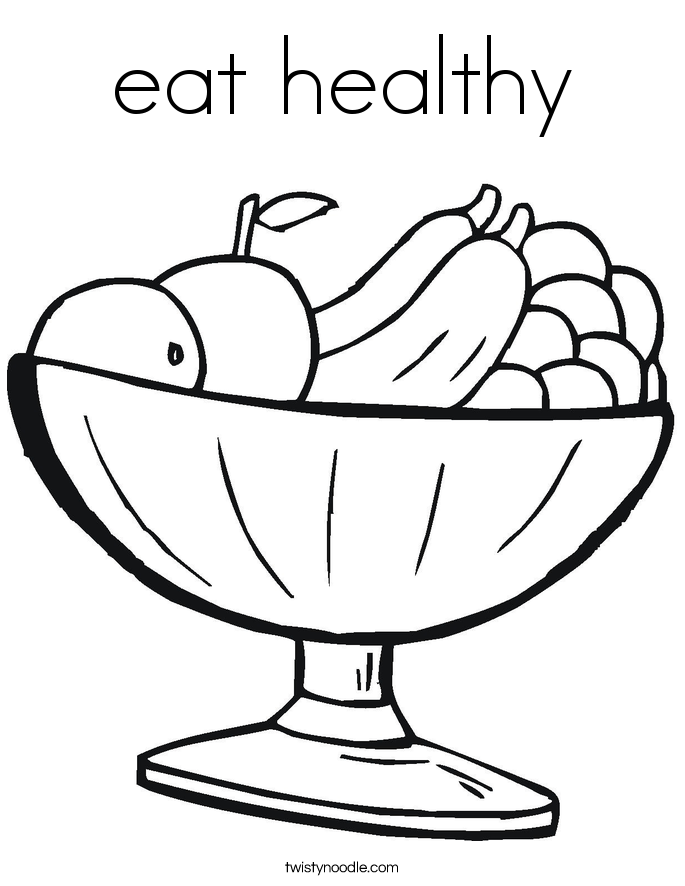 eat healthy Coloring Page - Twisty Noodle