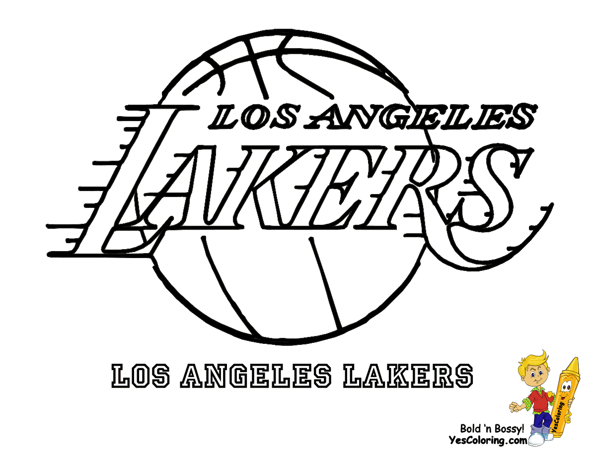 Los Angeles Lakers Logo Coloring Page
