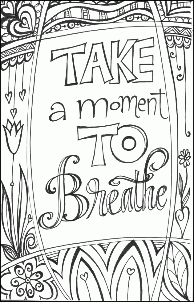 Relaxation Coloring Page