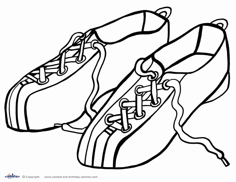Bowling Shoes Coloring Page - Coloring Home