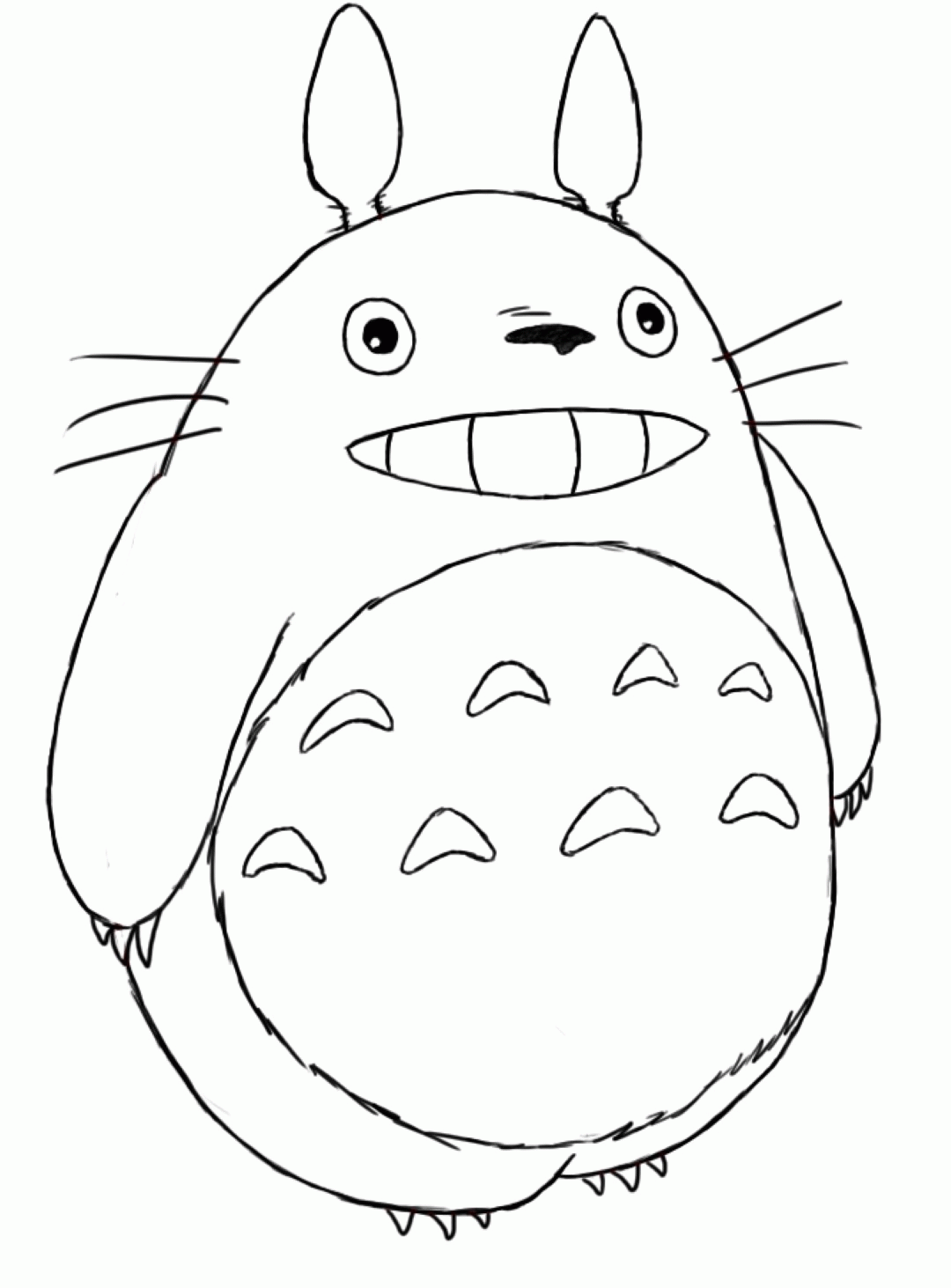 Printable Totoro Coloring Pages Coloring Home