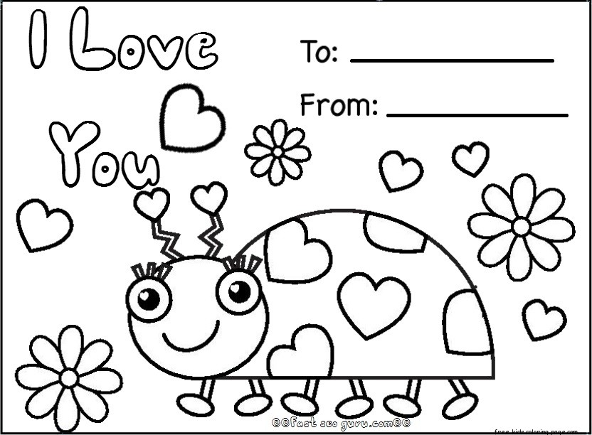 Easy Valentine's Day Coloring Pages