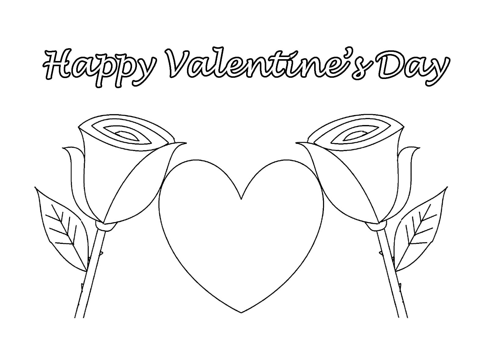 Happy Valentines Day Coloring Pages Free Printable