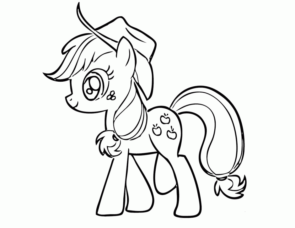 Sweet My Little Pony Applejack And Apple Bloom Coloring Pages High ...