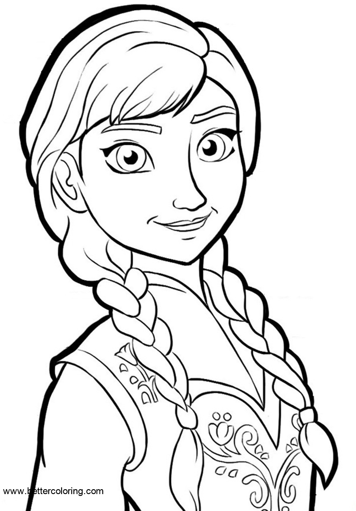 Coloring Pages : Coloring Princess Elsa And Annantable Frozen.