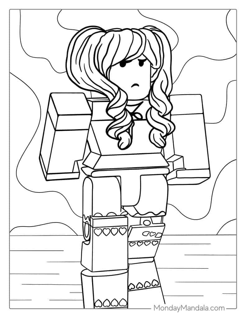 Roblox Girl Coloring Page (Beautiful Drawing), 44% OFF