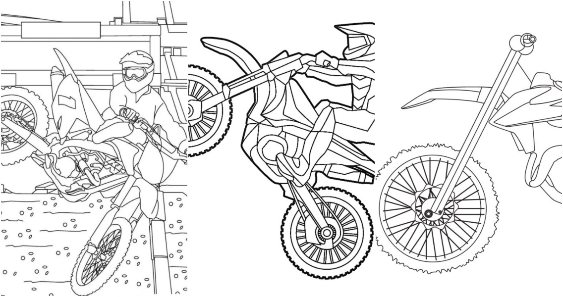 12 Free Dirt Bike Coloring Pages for Kids and Adults