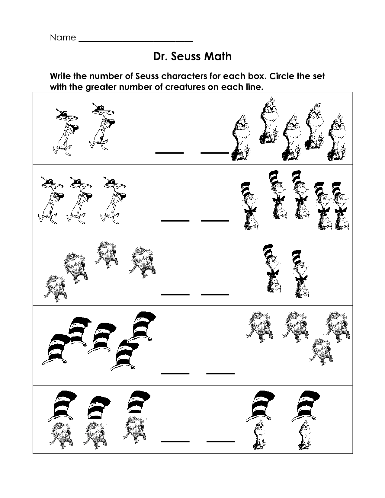 Dr Seuss Free Worksheets Printables The Largest And Most Coloring Home