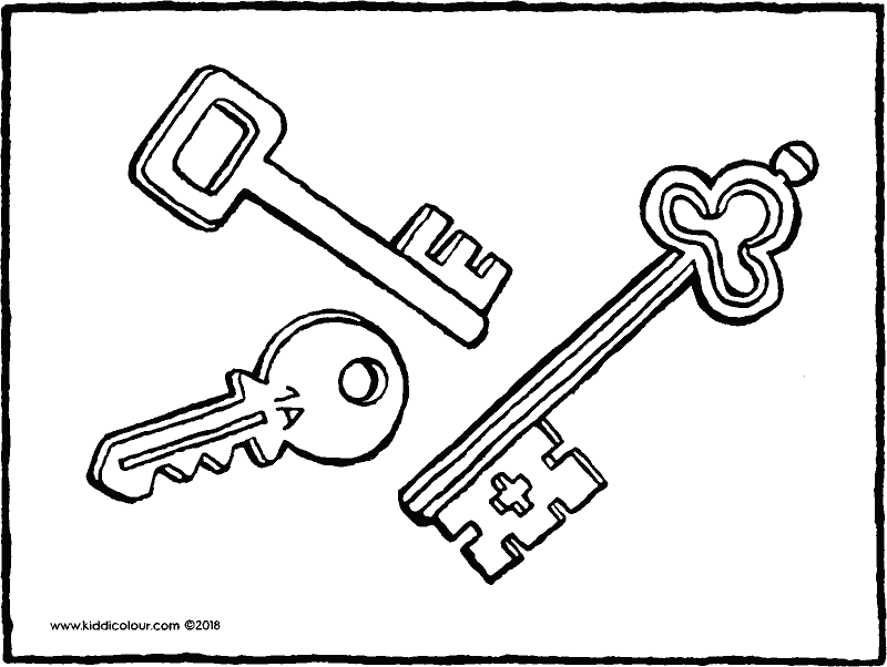 Keys Coloring Pages Coloring Home