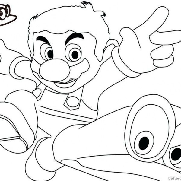 Super Mario Odyssey Coloring Pages Running Super Mario Odyssey | Coloring  pages, Pikachu coloring page, Super coloring pages