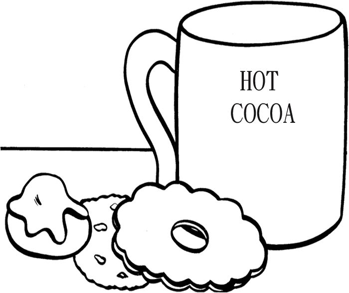 Hot chocolate coloring pages to print