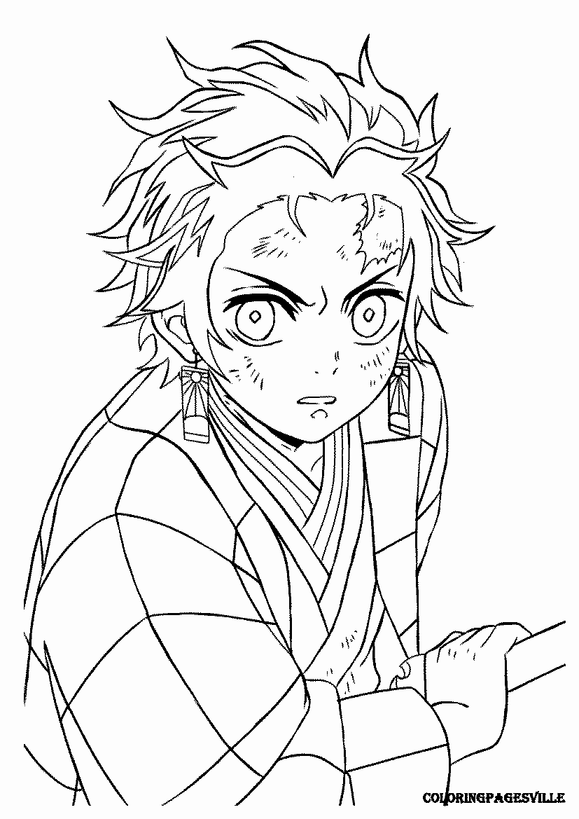Demon Slayer Coloring Pages   Coloring Home