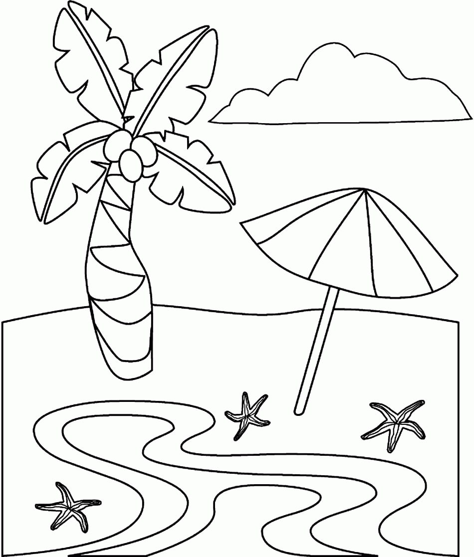 Printable Beach Coloring Pages | Coloring Me