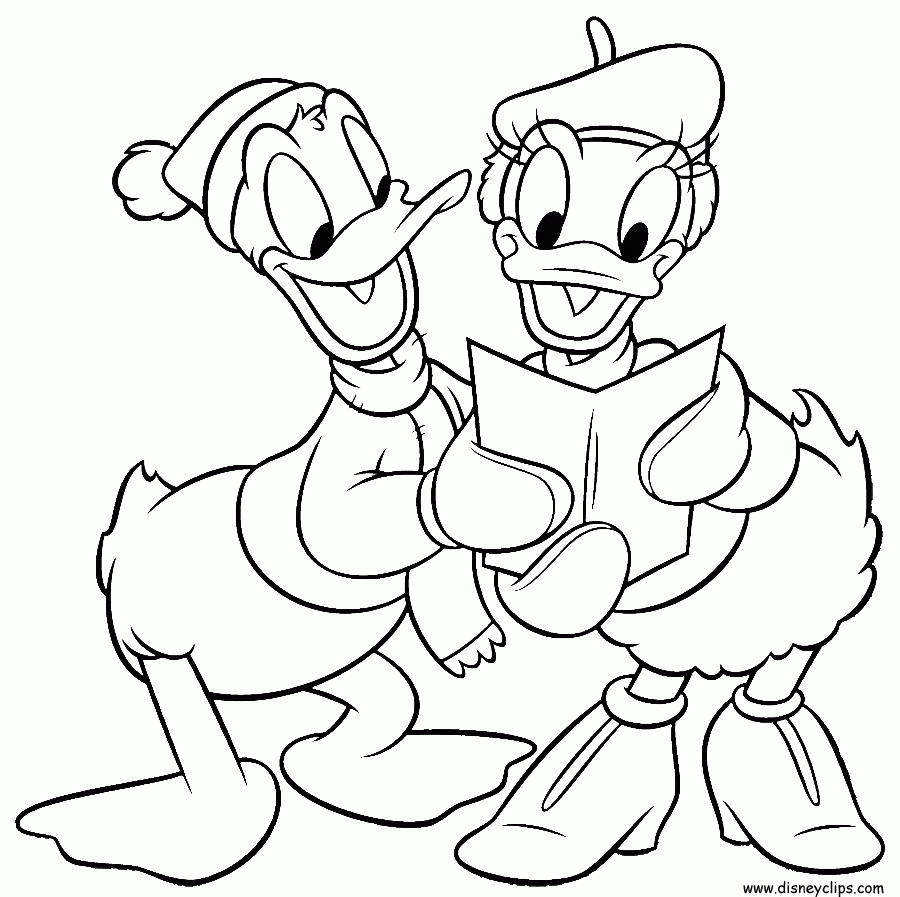 Christmas Caroling Daisy And Donald Coloring Page Christmas Coloring Home Coloring motu pages, for children anywhere you want to paint the game, for children is free app and it does not require, there no internet connection. christmas caroling daisy and donald