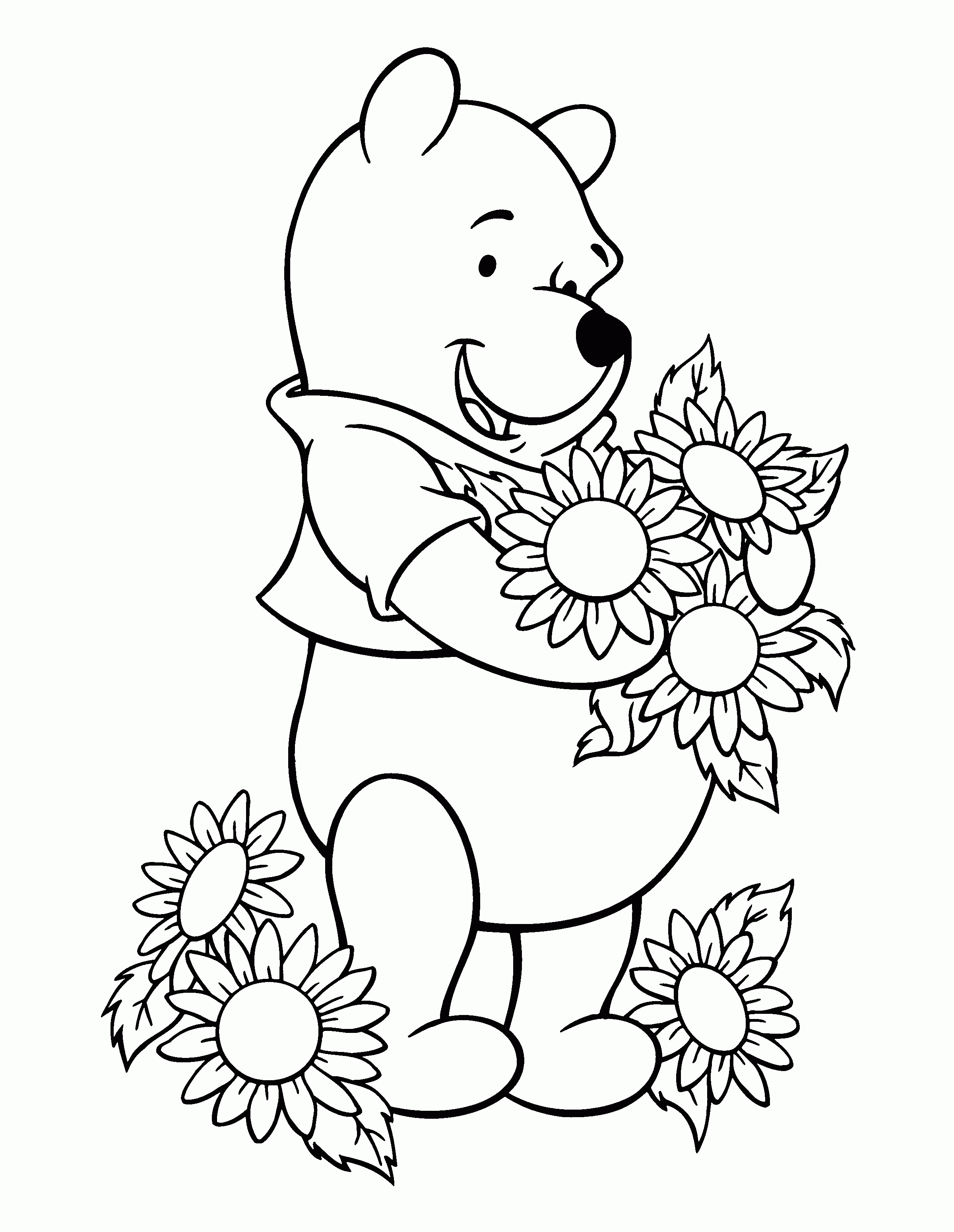 Free Pooh Bear Coloring Sheets - Coloring Page