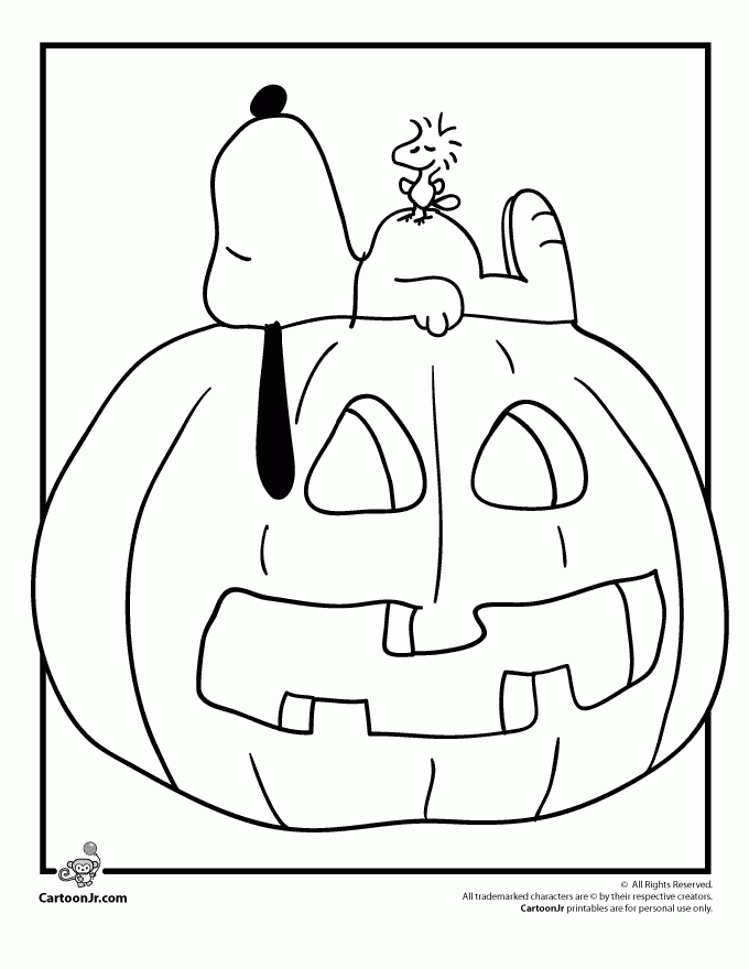 Snoopy Pumpkin Coloring Pages, Snoopy Halloween Coloring Pages AZ ...