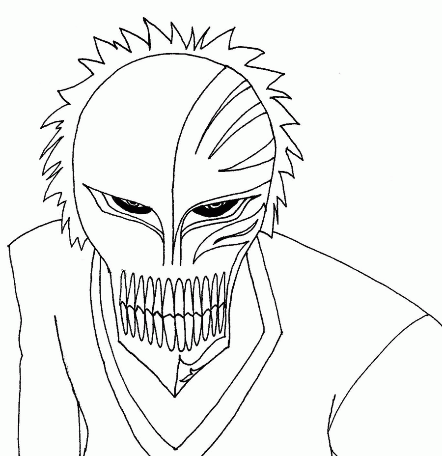 15 Pics of Hollow Mask Coloring Pages - Ichigo Hollow Mask ...