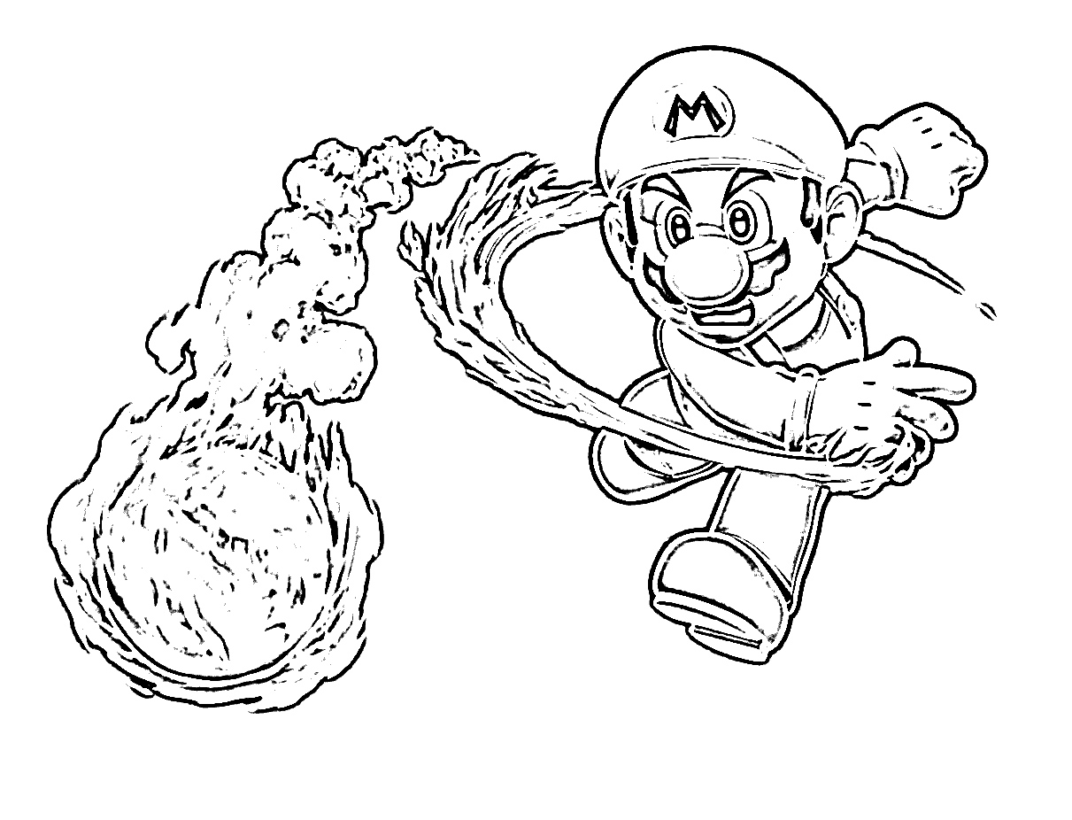 Drawing Mario Bros #112539 (Video Games) – Printable coloring pages