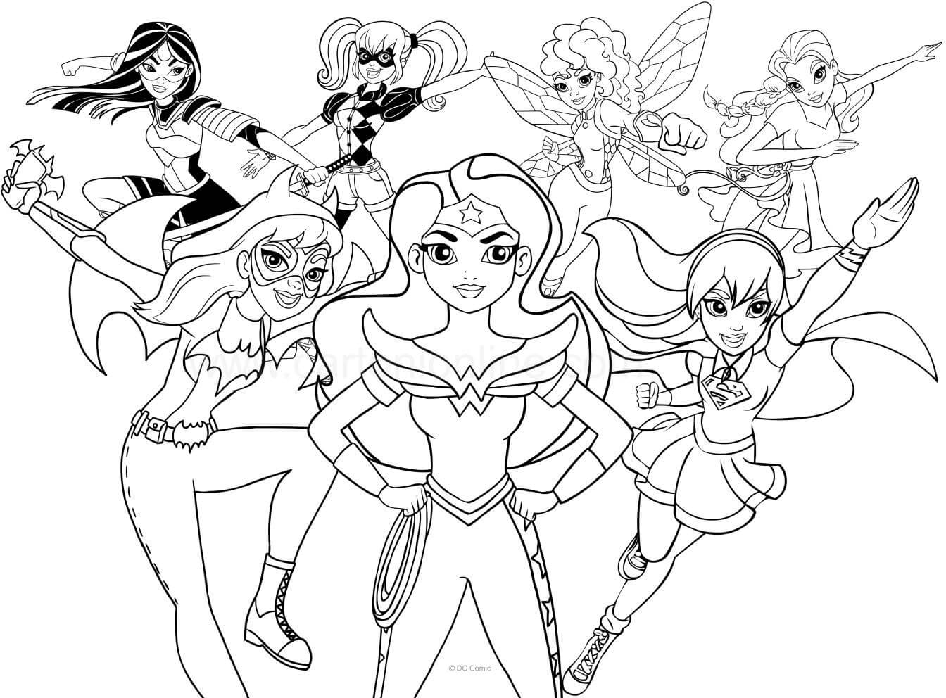 DC Super Hero Girls Coloring Pages - Free Printable Coloring Pages for Kids