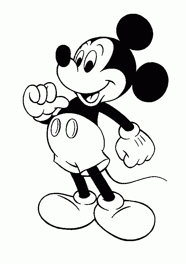 mickey mouse side view coloring pages foe kids - Coloring Point ...