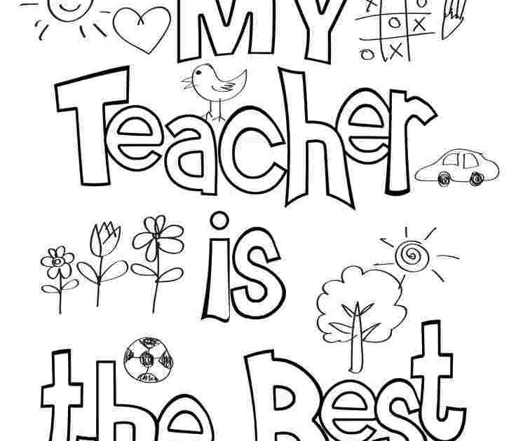 Best Teacher Ever Coloring Pages.