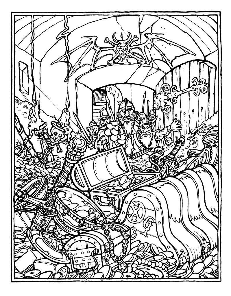 dungeons and dragons coloring page - Clip Art Library