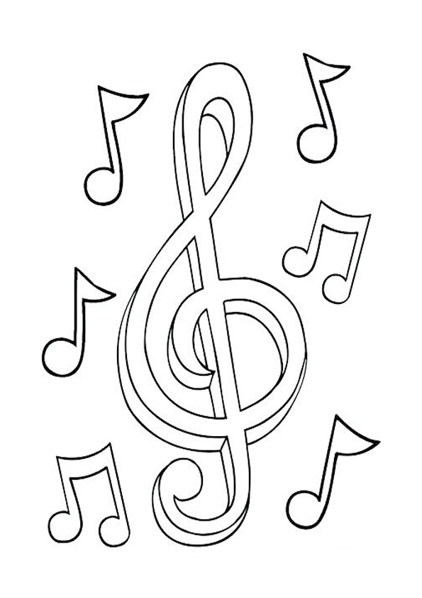 Normal Music Note Coloring Page - Free Printable Coloring Pages for Kids