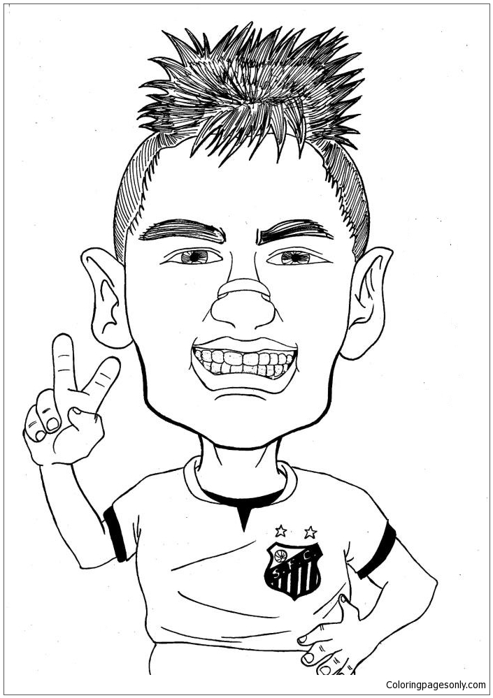 Neymar-image 9 Coloring Pages - Neymar Coloring Pages - Coloring Pages