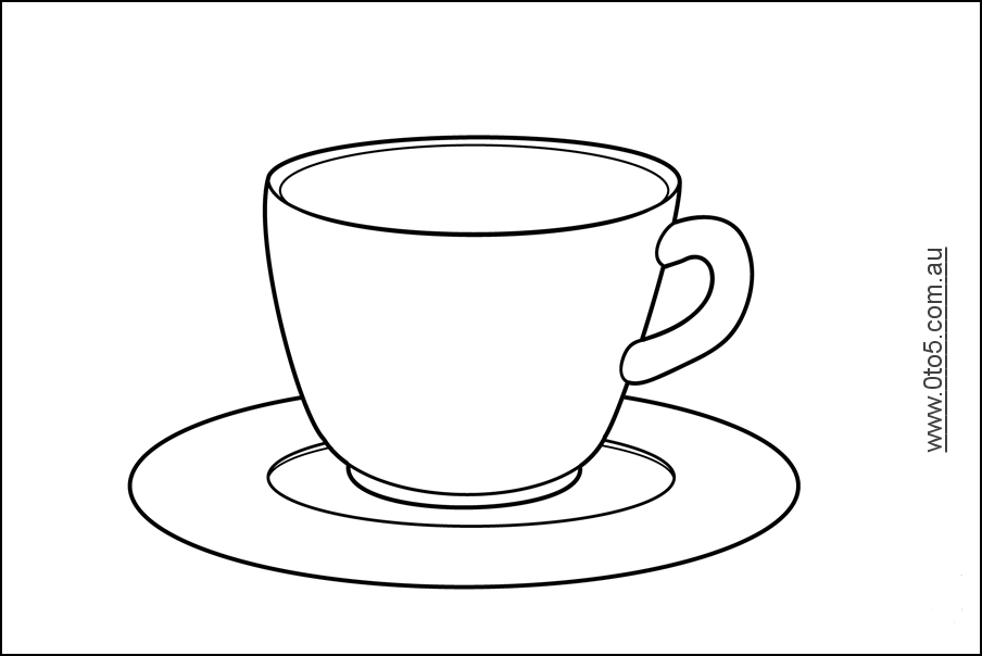 Teacup Coloring Page - Coloring Pages for Kids and for Adults