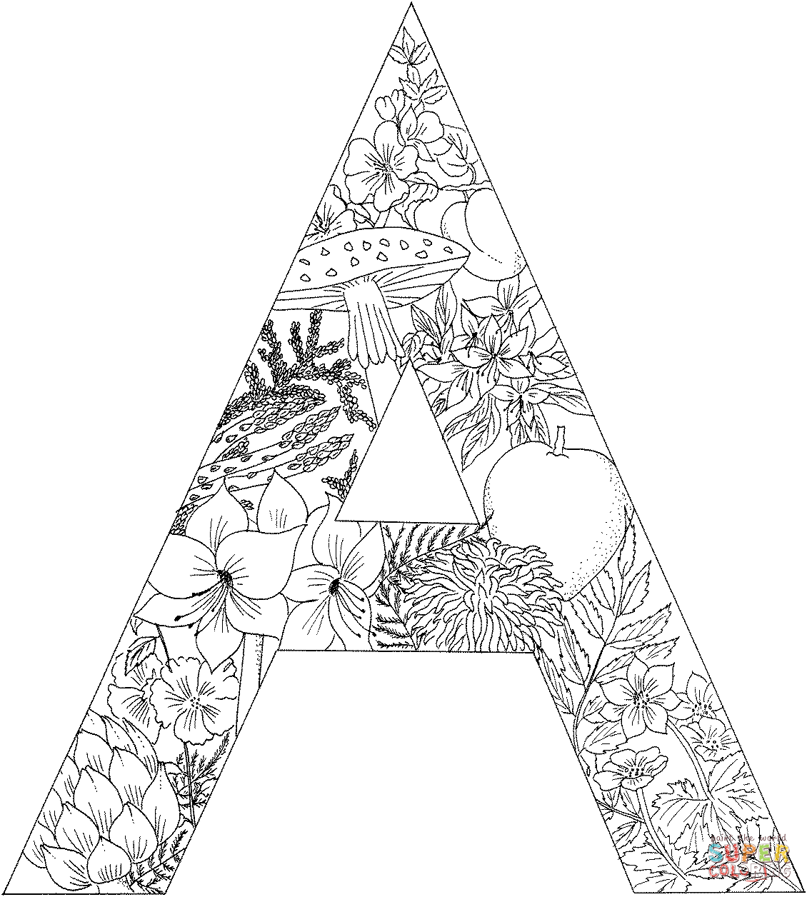 32+ Alphabet Coloring Pages For Adults - TamsinAsfar