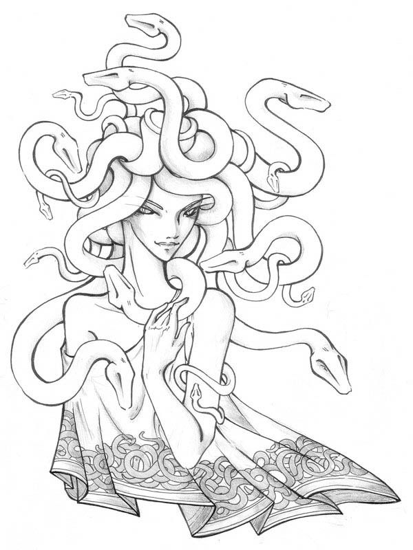 8 Pics of Medusa Coloring Pages For Kids - Medusa Head Coloring ...