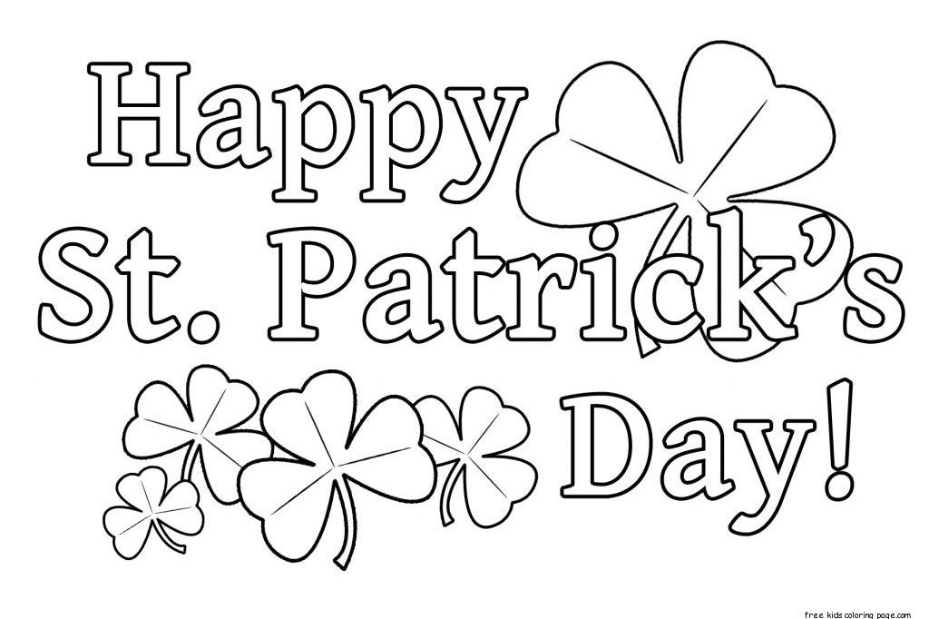 St Patrick's DayFree Printable Coloring Pages For Kids.