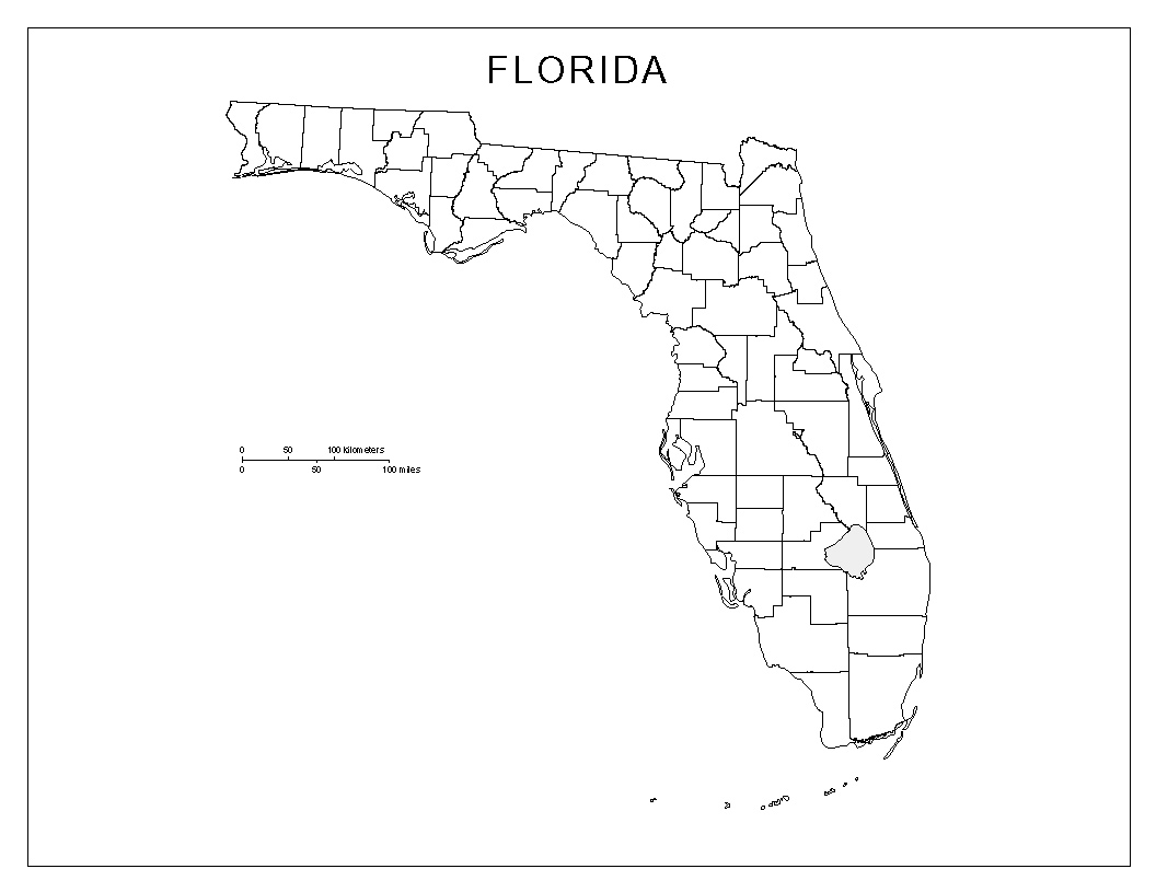 Florida State Map Coloring Page Coloring Pages