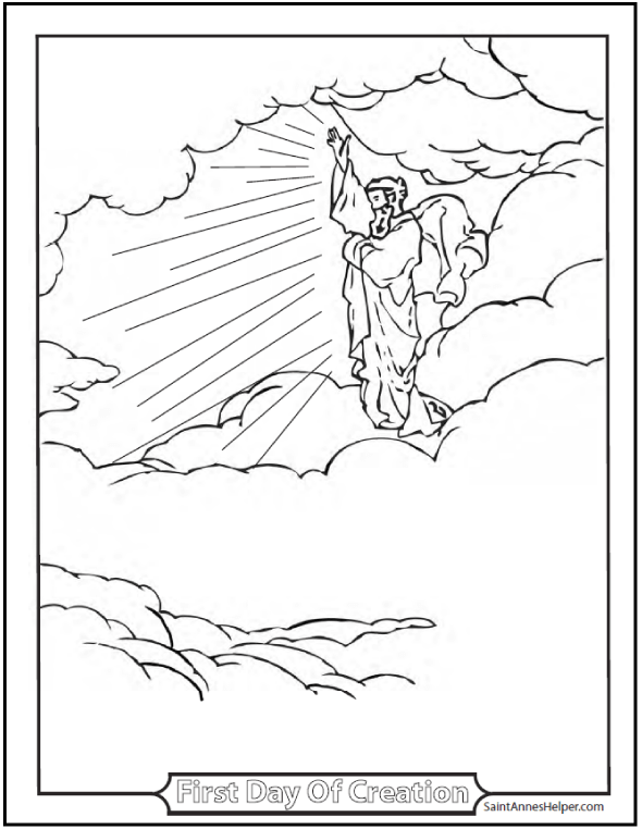Creation Coloring Pages ❤+❤ God Created Heaven And Earth