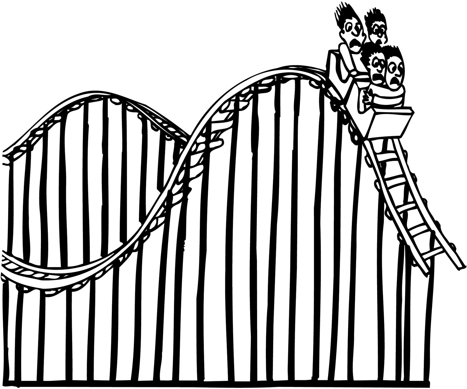 Drawing Of A Roller Coaster | Free download on ClipArtMag