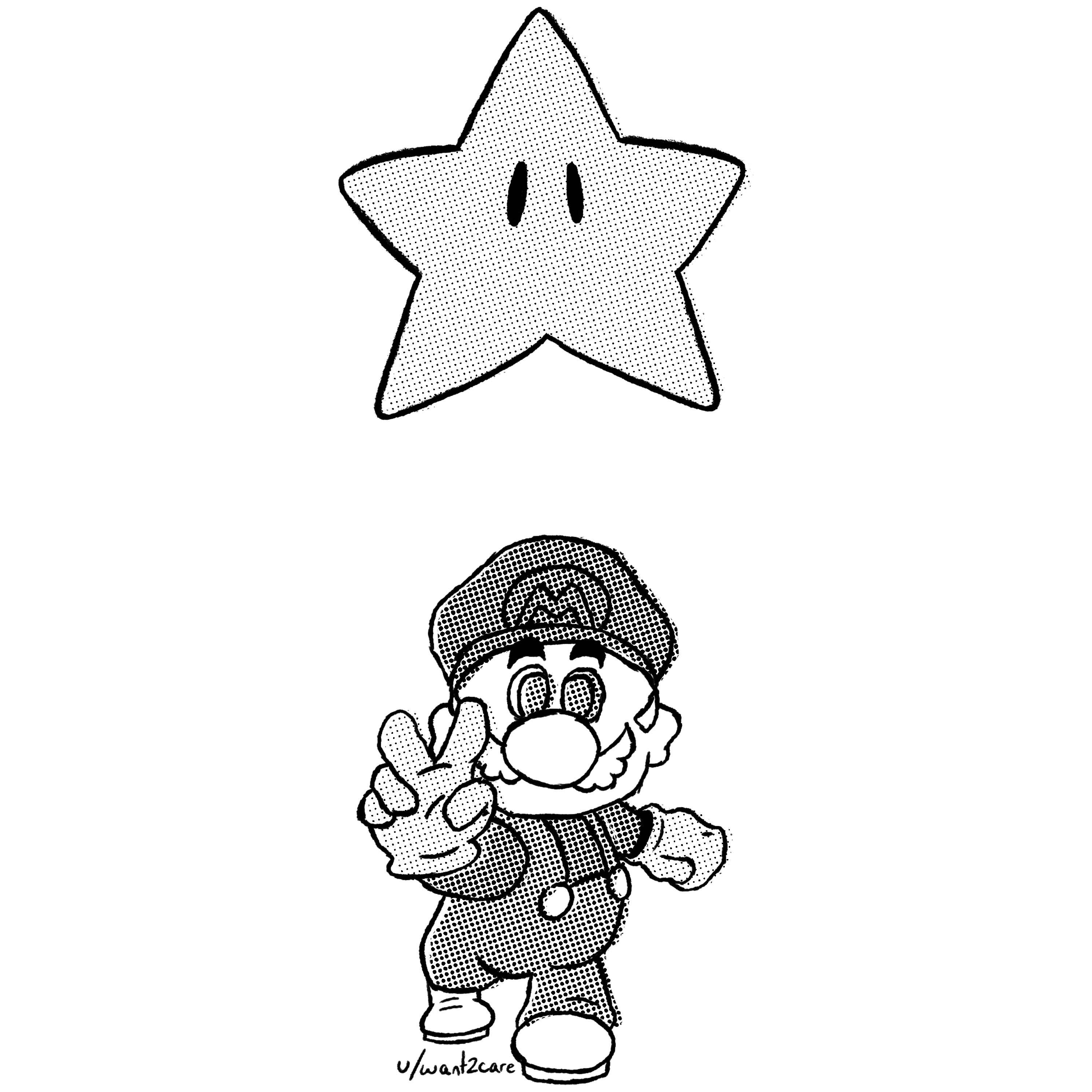 Mario 64 Digital Sketch ✍