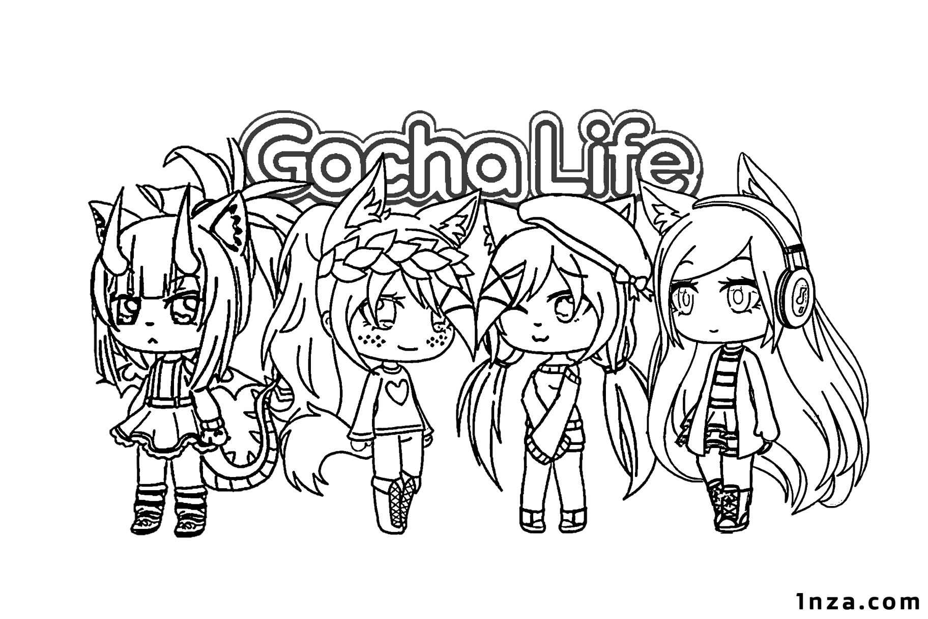 Gacha Life Coloring Pages   20NZA   Coloring Home