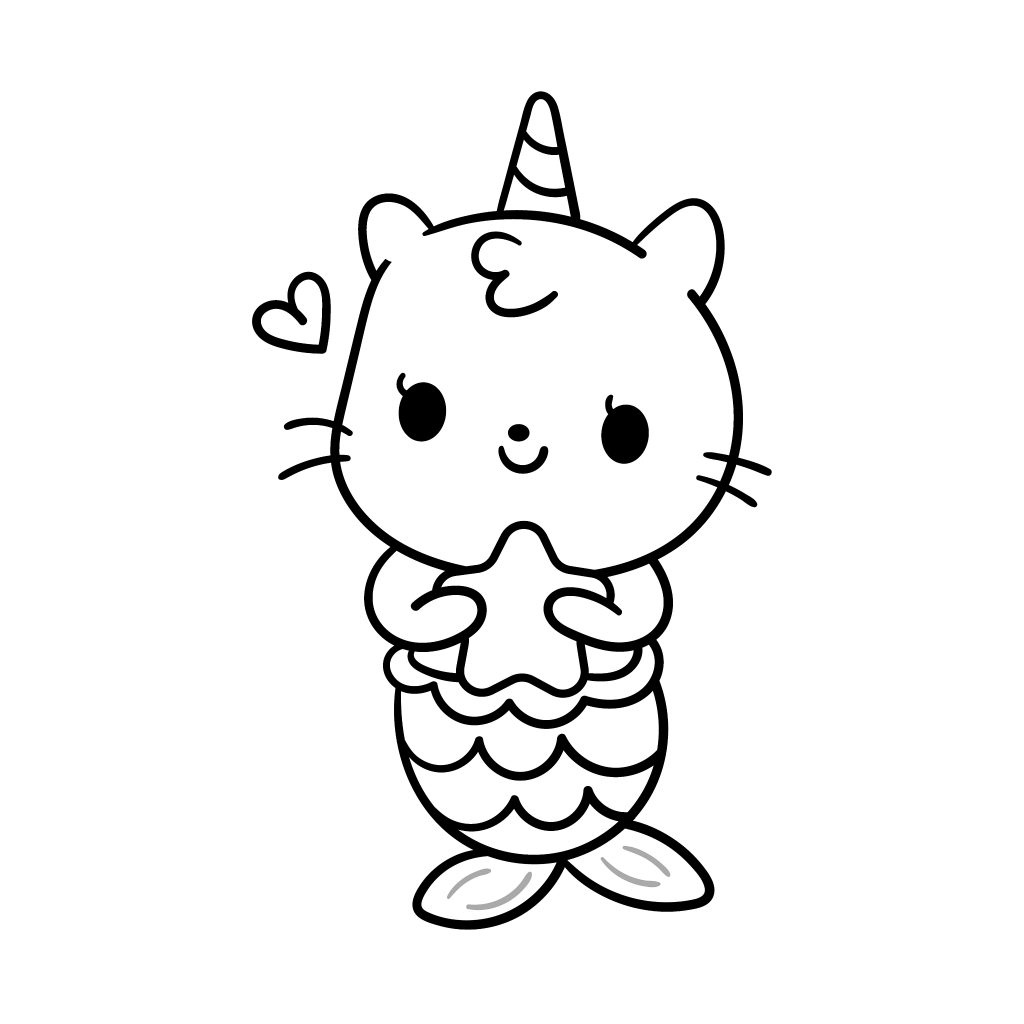 Caticorn Coloring Pages Coloring Home