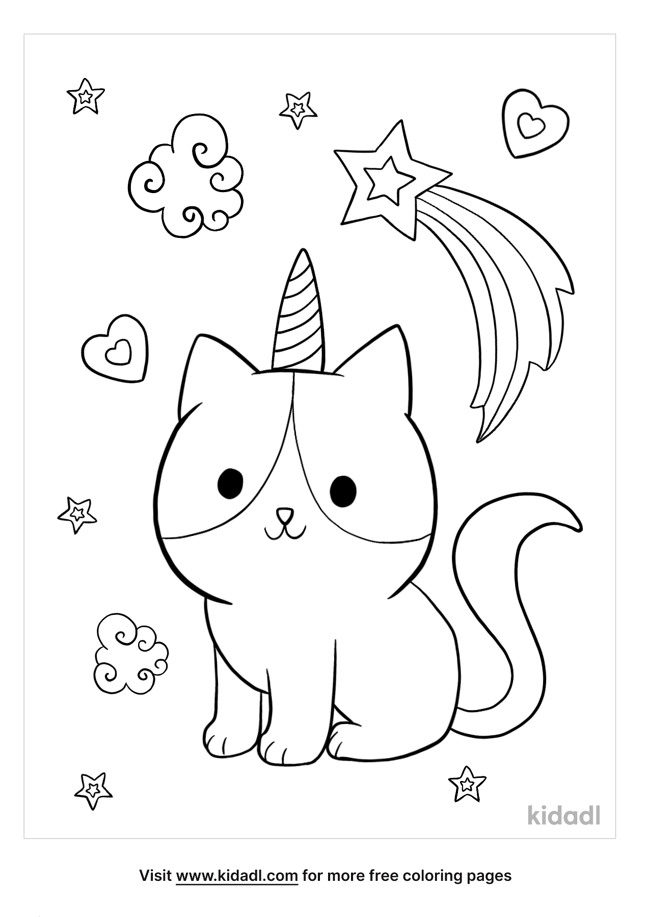 Caticorn Coloring Pages   Free Unicorns Coloring Pages   Kidadl ...