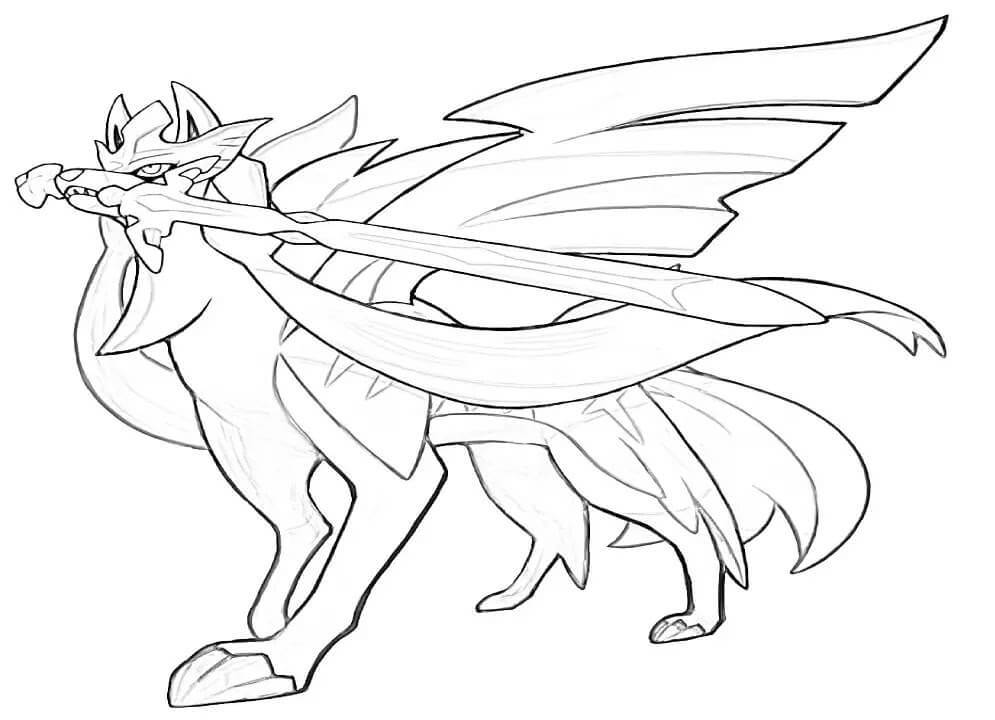 Zacian 3 Coloring Page - Free Printable Coloring Pages for Kids