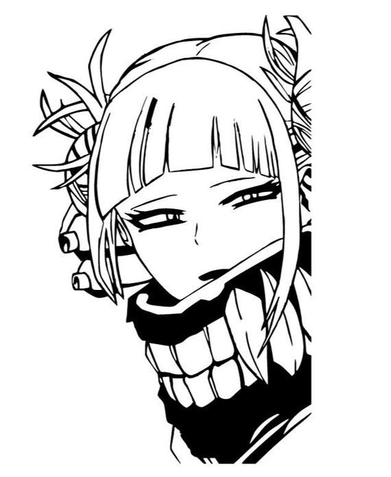 My Hero Academia Himiko Toga, Sticker, Vinyl Decal, Vinyl Sticker, Phone,  Car, Laptop, Mac 34 Himiko Toga Color Op… | Anime Decals, Minimal Drawings,  Easy Drawings - Coloring Home