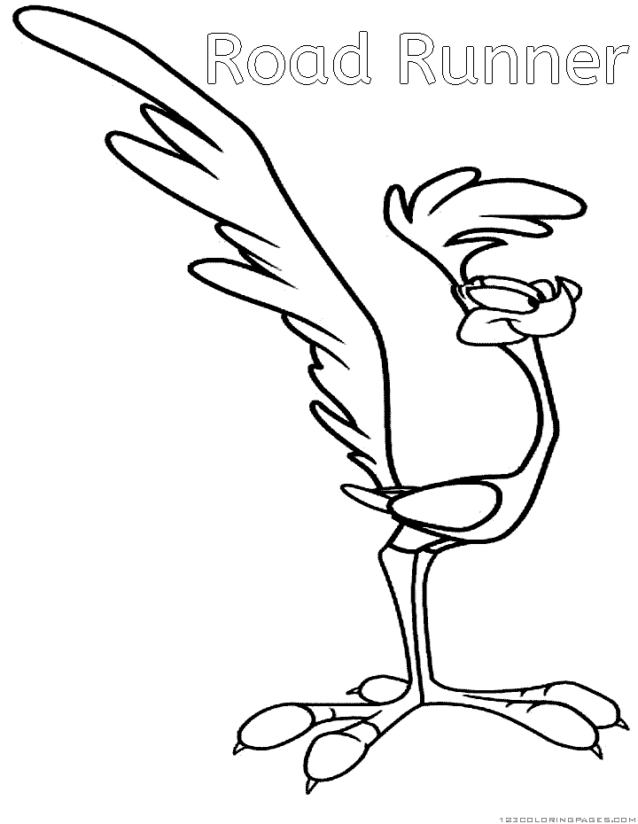 Wile coyote and road runner Coloring Pages