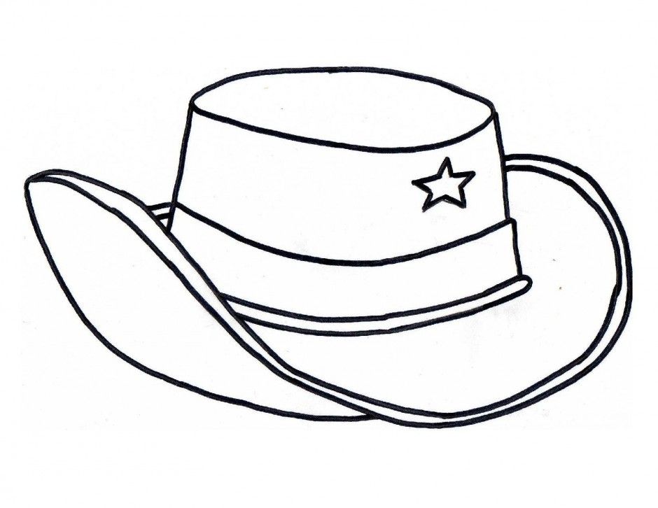 Cowboy Hat Coloring Page Coloring Home