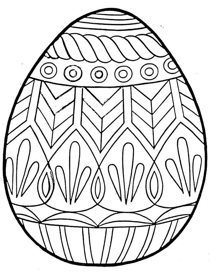 Easter egg coloring pages to download and print for free