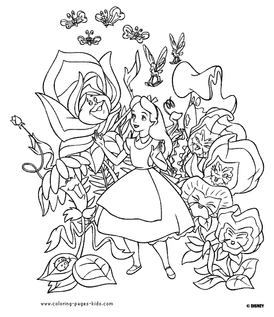 Disney Stationary Coloring Book Alice Wonderland | Kids Coloring Pages