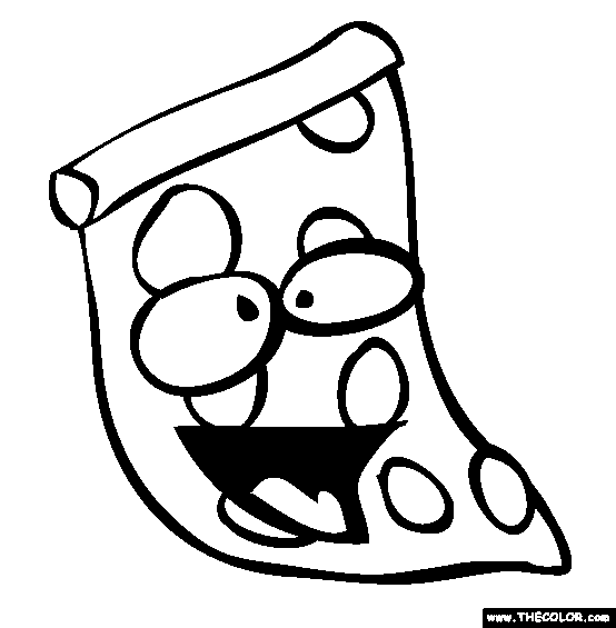 Pizza Coloring Page | Free Pizza Online Coloring