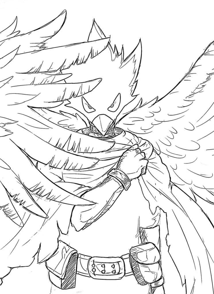 Cool Fumikage Tokoyami Coloring Page - Free Printable Coloring Pages for  Kids