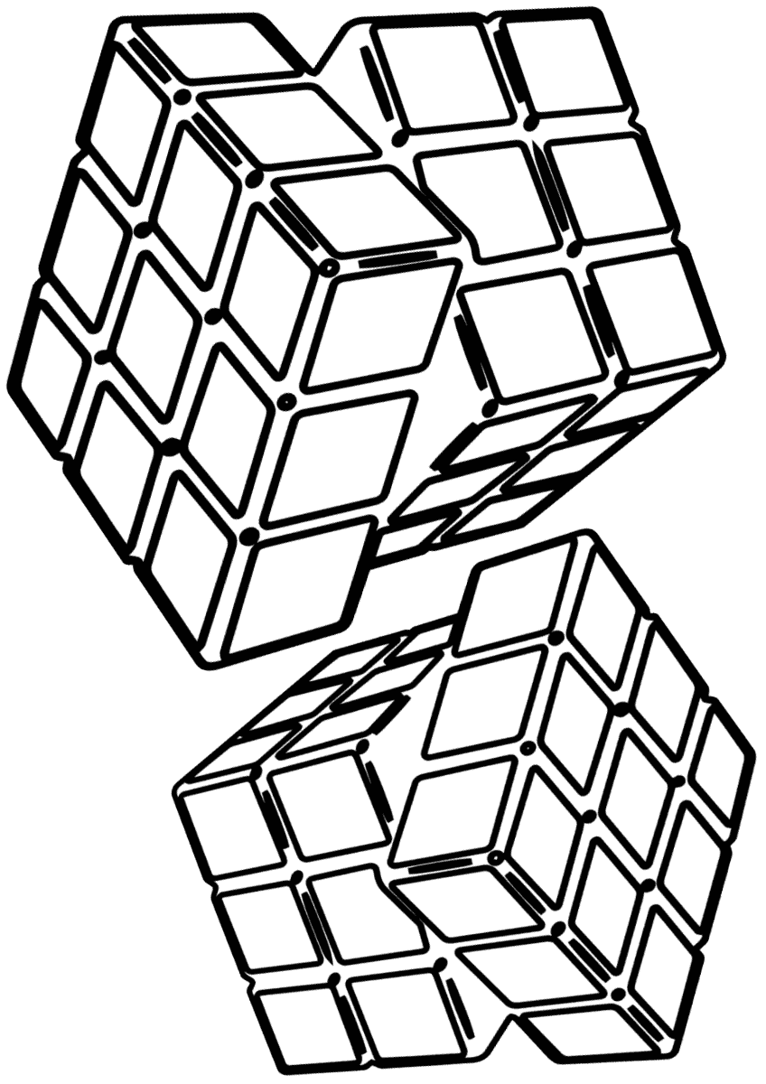 Cube coloring pages | Coloring pages to download and print